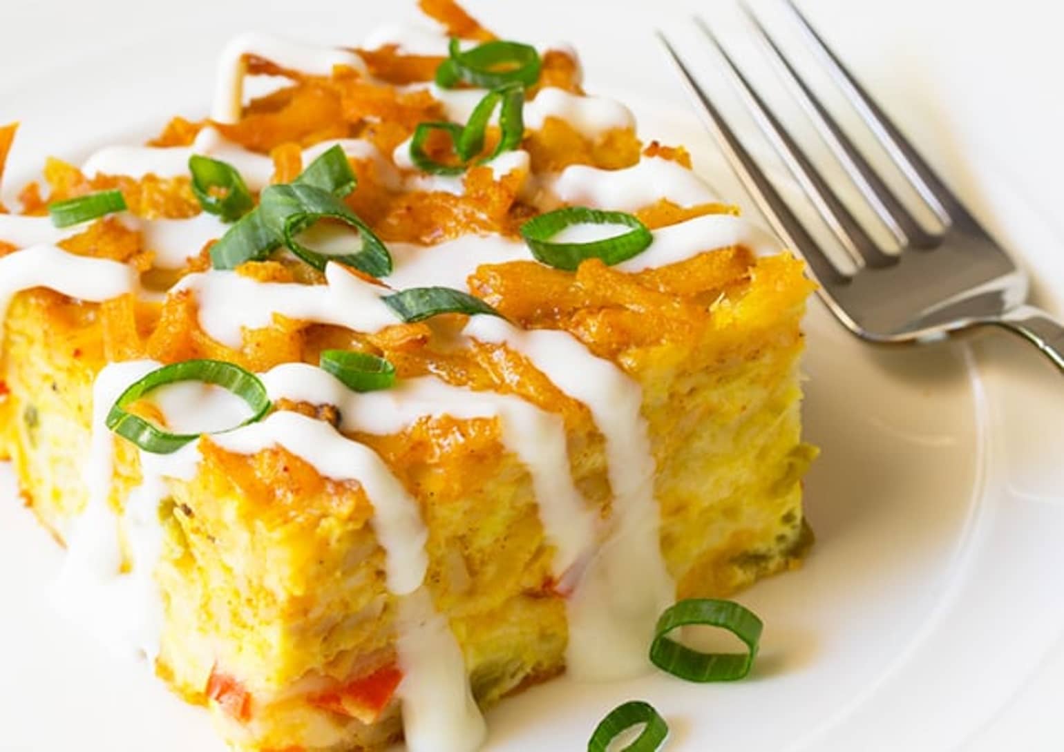Mexican Breakfast Casserole with Hash Brown Top